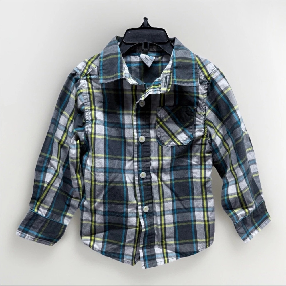 Boys 24M Shirt Healthtex Plaid Button Up